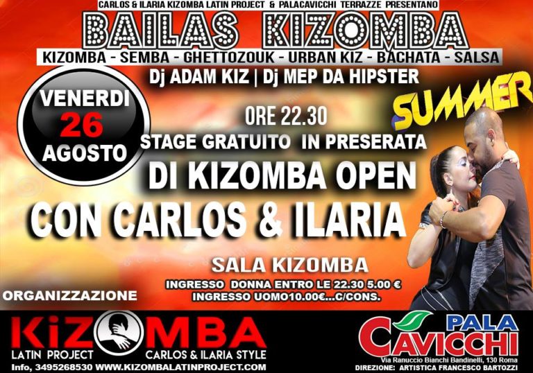 Bailas Kizomba Bachata Salsa – Venerdì – Palacavicchi