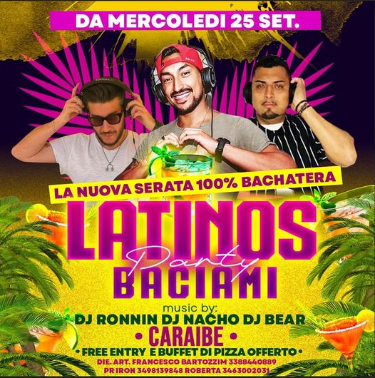 Caraibe – Latinos Party Bachata – Mercoledì